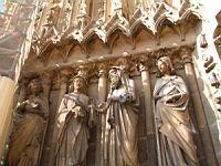 Reims - Cathedrale - Portail ouest, Statues (02)